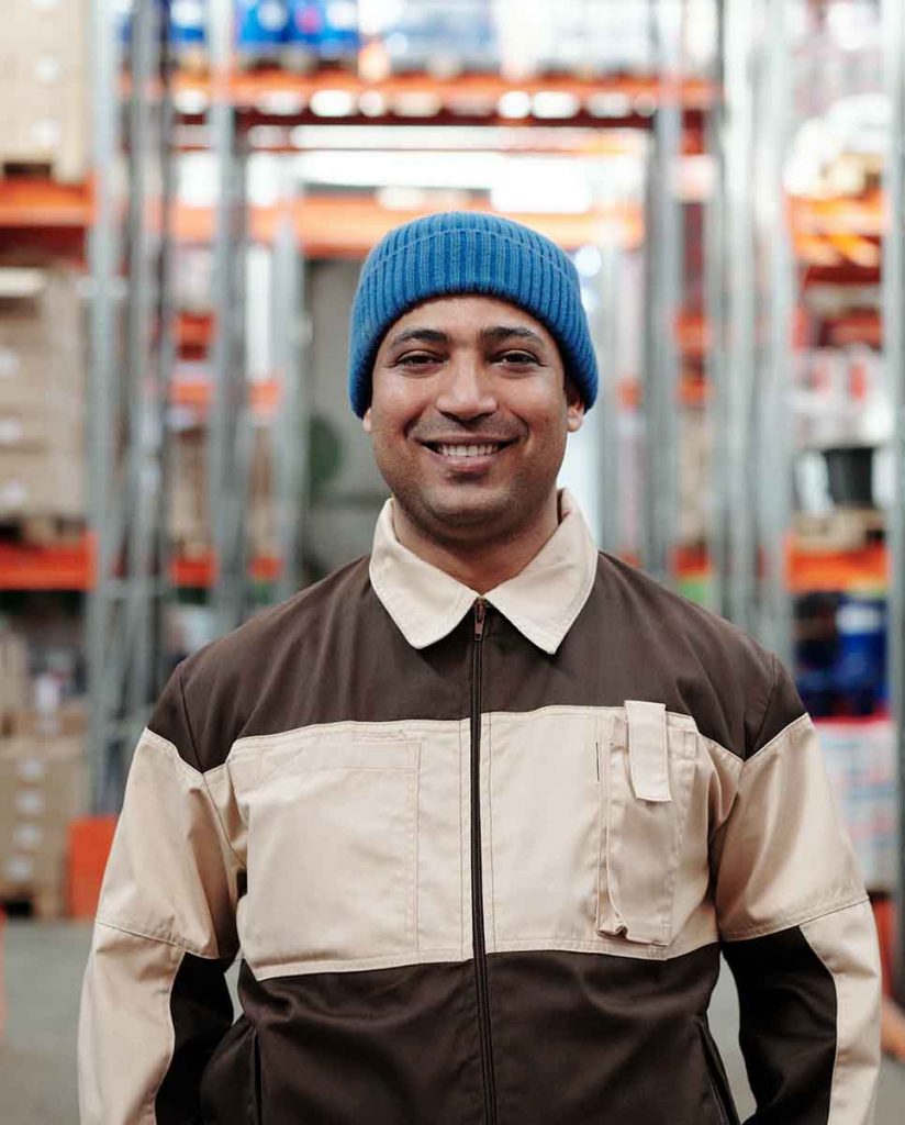 Portrait of a warehouse worker